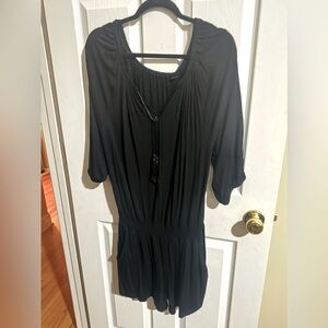 Lascana for Venus Black Romper with belt, Size Large